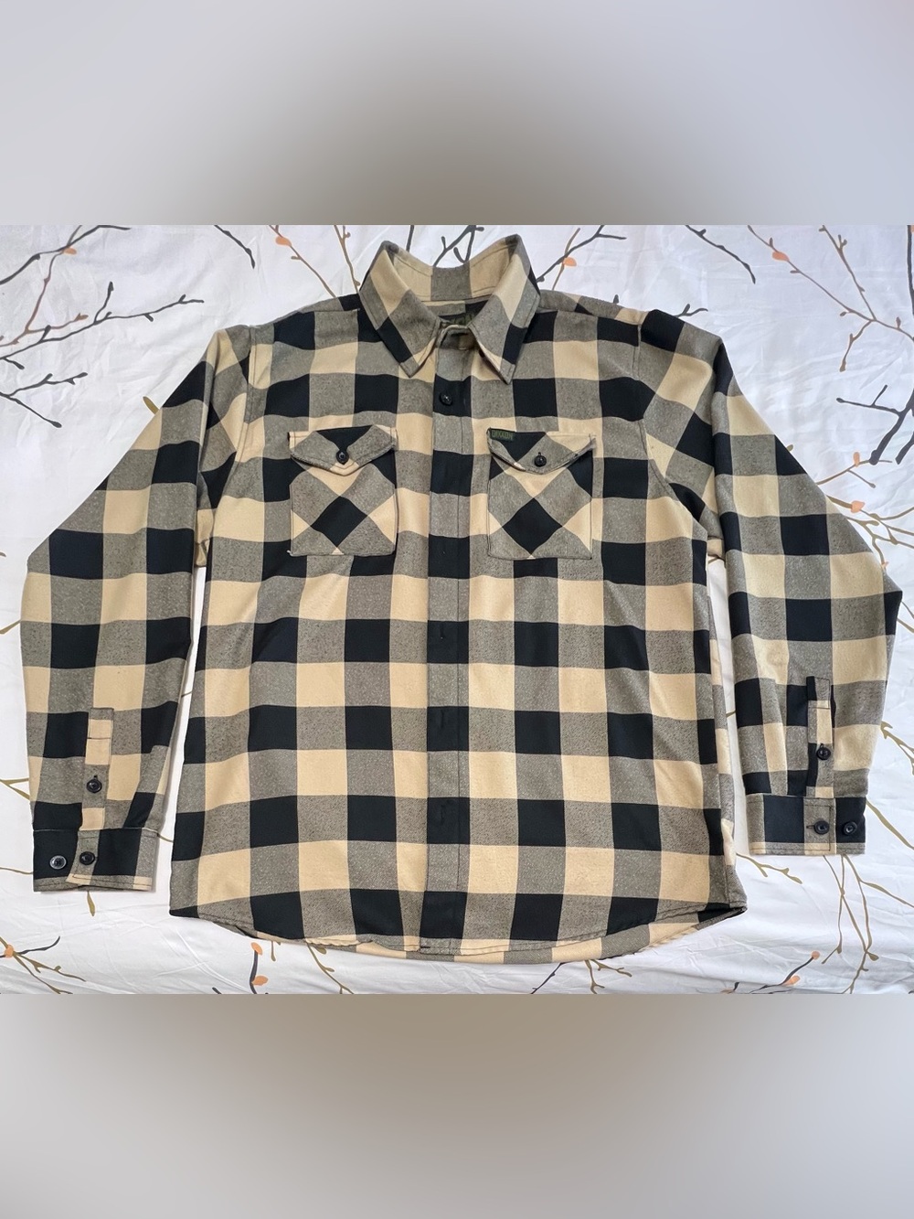 Dixxon Flannel Company ( The Bravo ) Plaid Flannel Tan/ Beige & Black